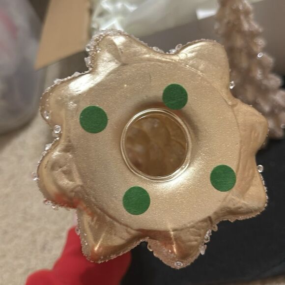 Frontgate Elegant Frosted Gold “Diamond” studded Holiday Tree Set - Picture 3 of 10